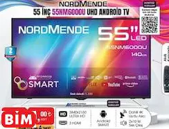 NORDMENDE 55 İNÇ 55NM6000U UHD ANDROİD TV AKILLI TELEVİZYON